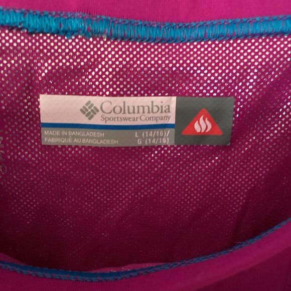 COLUMBIA YOUTH LARGE 14 16 FUCHSIA OMNI HEAT MIDWEIGHT BASELAYER TIGHTS - Picture 8 of 8